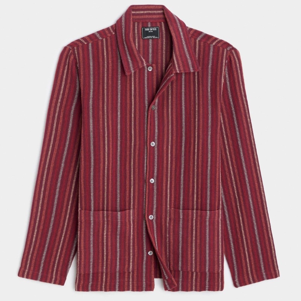 Todd Snyder striped guayabera shirt